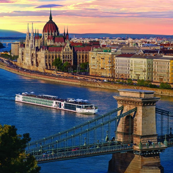 The Hungarian Parliament building on the Danube in Budapest