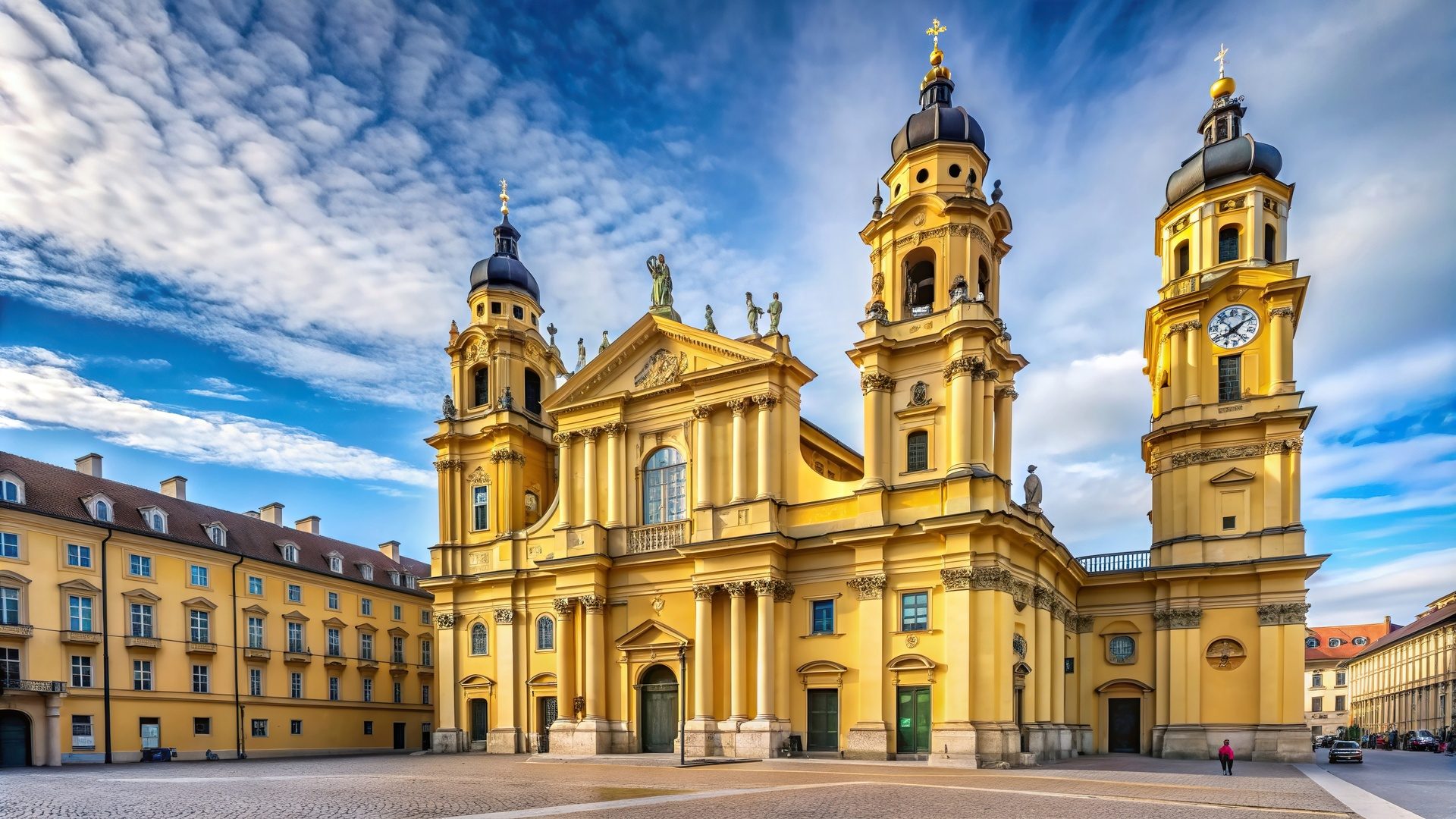 The domed roof of a German baroque church