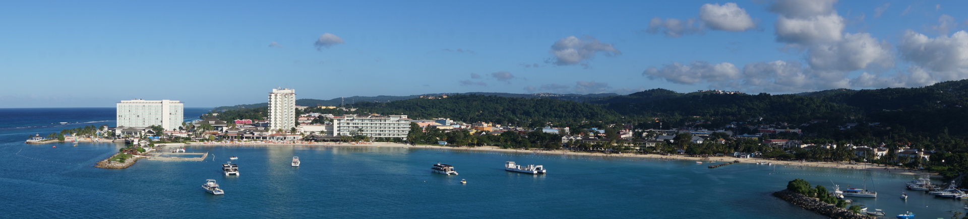 The cruise terminal and waterfront at Ocho Rios