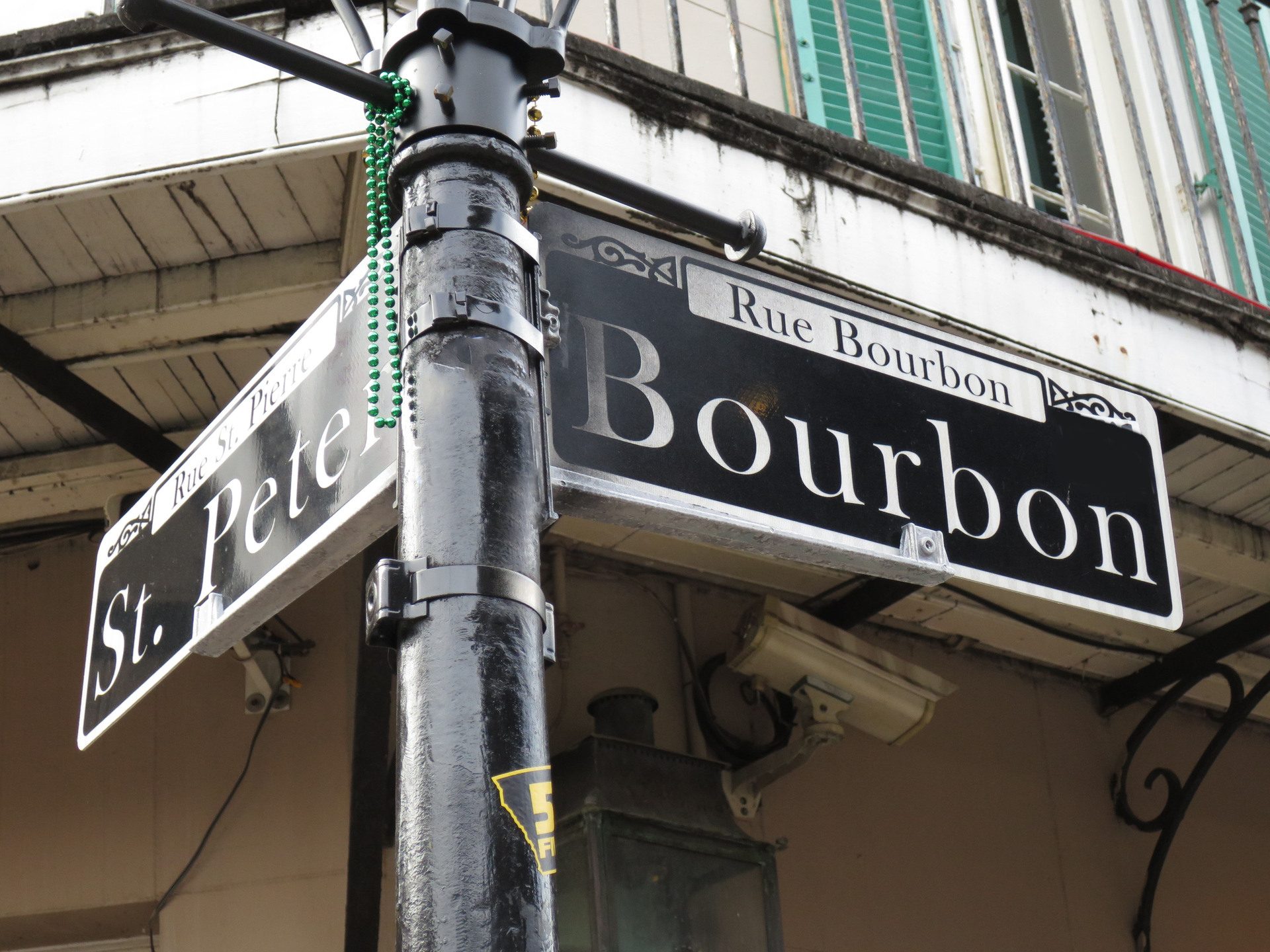 Bourbon Street in the French Quarter after dark