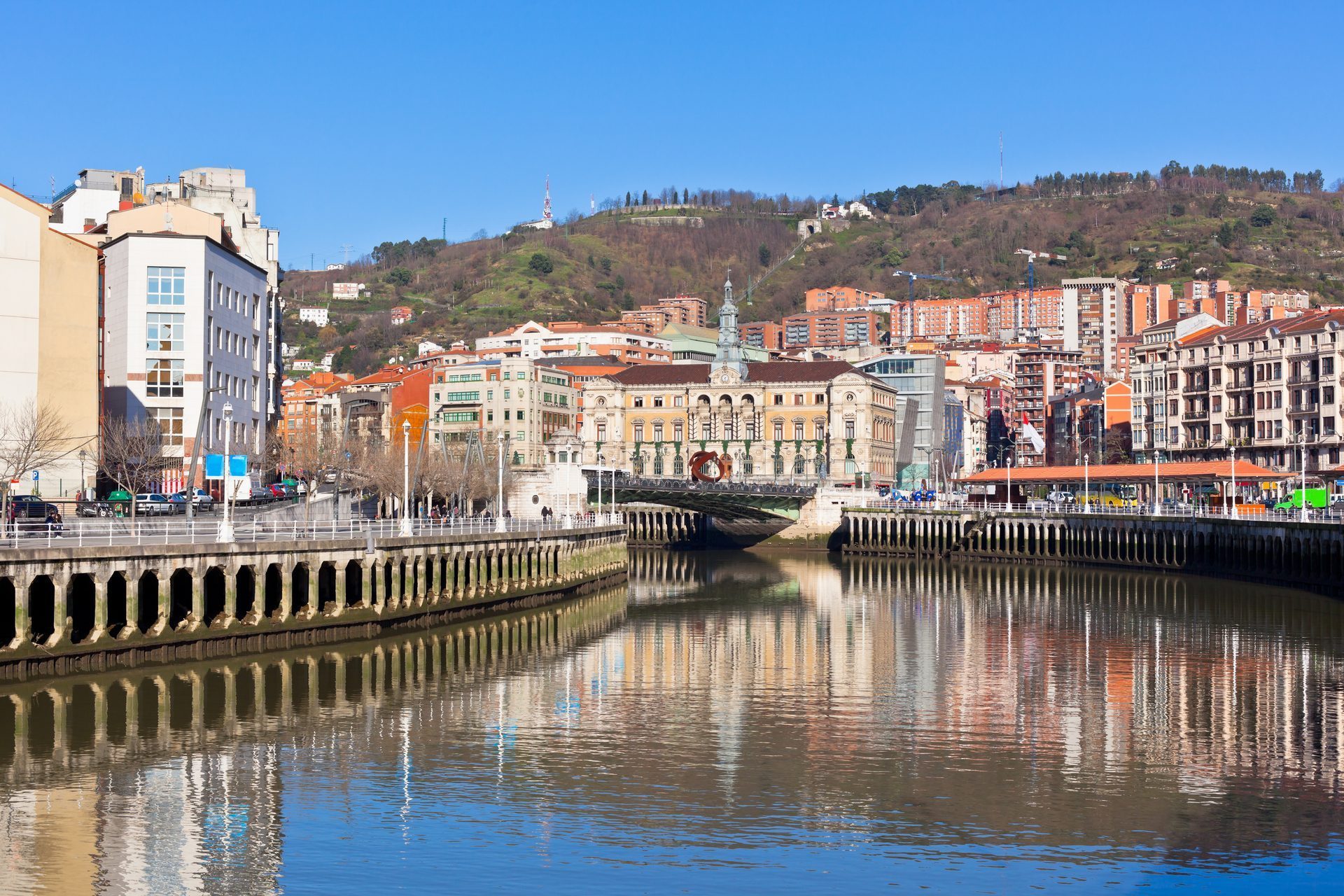 The cityscape of Bilbao in the Basque Country