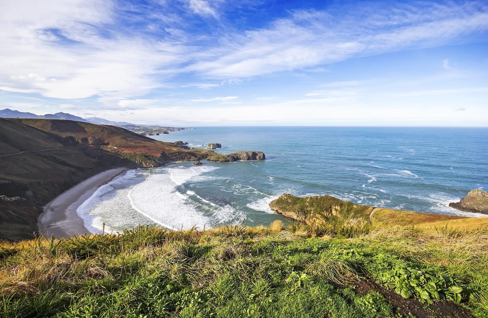 The beach at Torimbia near Llanes on the Asturian coast